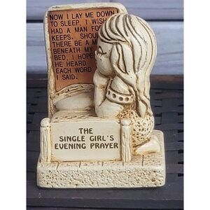 Vintage Paula Figurine The Single Girl's Evening Prayer Man For Keeps 1972 #A49